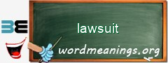 WordMeaning blackboard for lawsuit